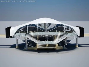 esta&ccedil;&atilde;o de monotrilho Modelo 3D