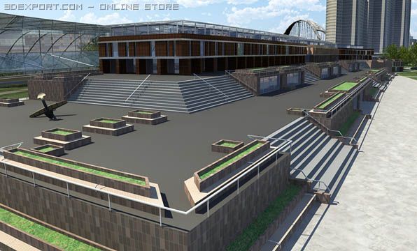 city building  business centr Modèle 3D .c4d .max .obj .3ds .fbx .stl .blend 
