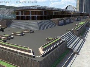 centro commerciale della costruzione della citt&agrave; Modello 3D