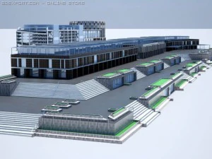 city building  business centr 3D Model