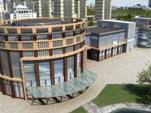 office centre  parking 3D Model
