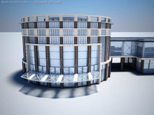 office centre  parking 3D Модель