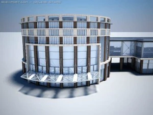 office centre  parking 3D Model