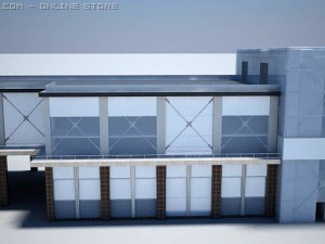 office centre  parking 3D Модель