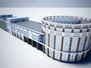 office centre  parking 3D Model