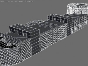 office centre  parking 3D Модель