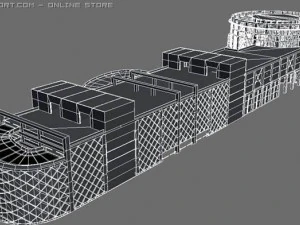 office centre  parking 3D Model