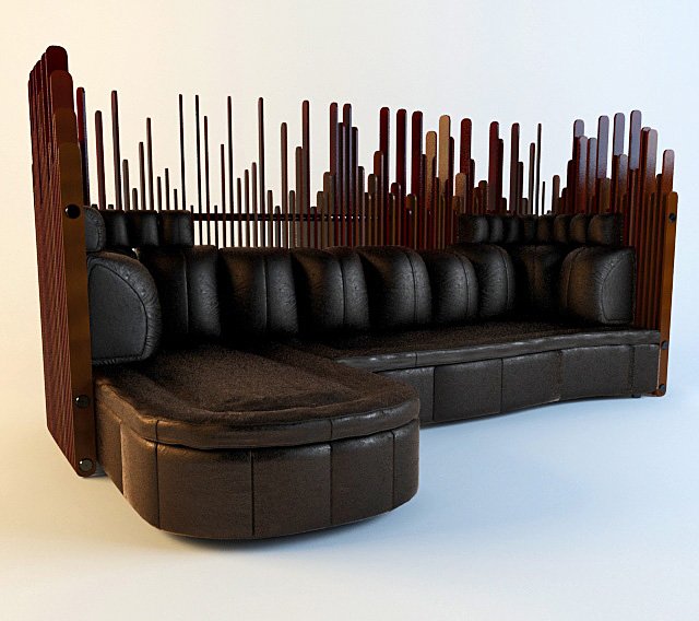 Диван 3д. Ethnic Sofa 3d model. Ashley King Pacific view 3d модель.