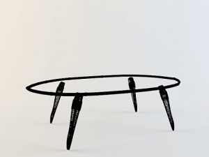 coffee table zulut pacific green Modelo 3D