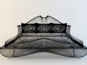 bed turri pegaso 3D 模型