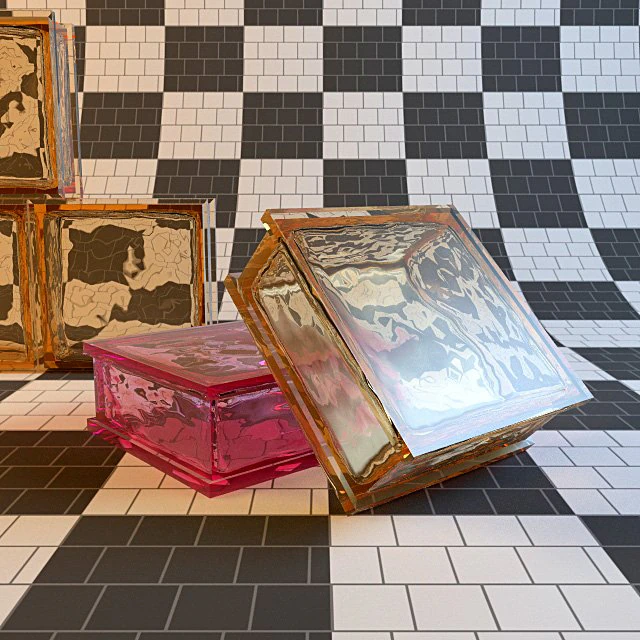 glass block 3D Model .c4d .max .obj .3ds .fbx .stl .blend