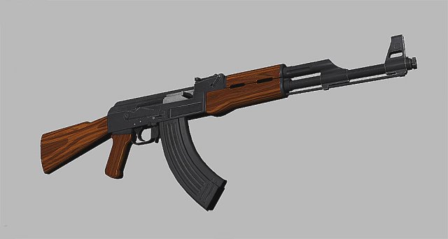 ak47 Model 3D .c4d .max .obj .3ds .fbx .stl .blend 