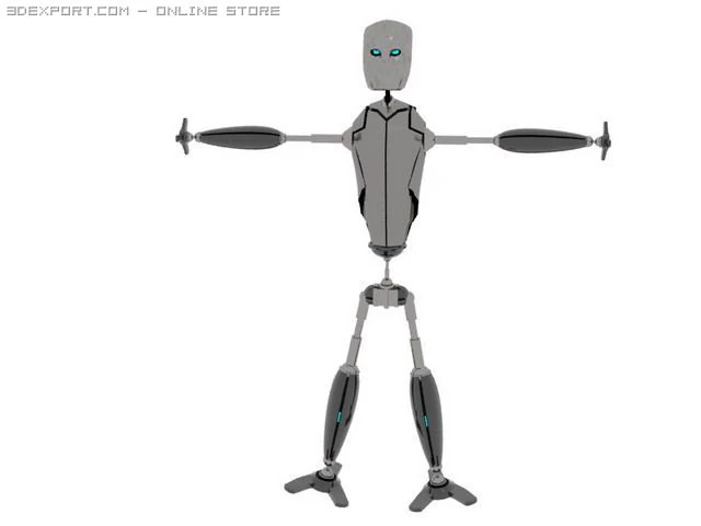robot 3D Model .c4d .max .obj .3ds .fbx .stl .blend