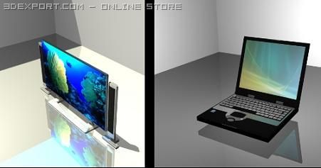 tvnotebook 3D Model .c4d .max .obj .3ds .fbx .stl .blend 