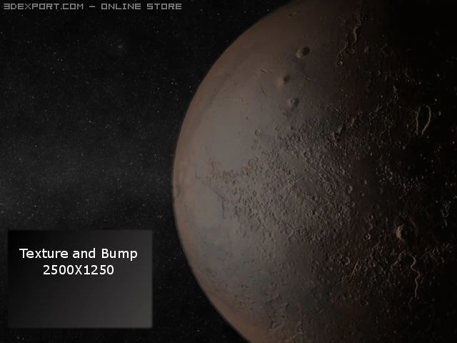 mars 3D Model .c4d .max .obj .3ds .fbx .stl .blend 