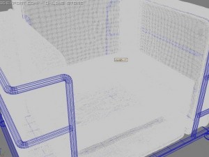 black red leather chair 3D Model