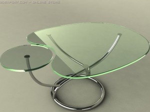 glass table Modelo 3D