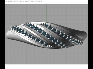 ring with diamonds 3Dモデル