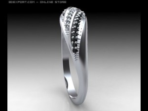 ring with diamonds 3Dモデル
