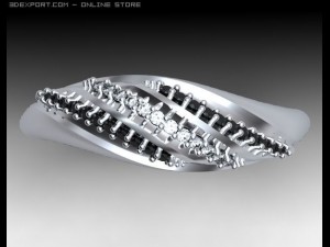 ring with diamonds 3Dモデル
