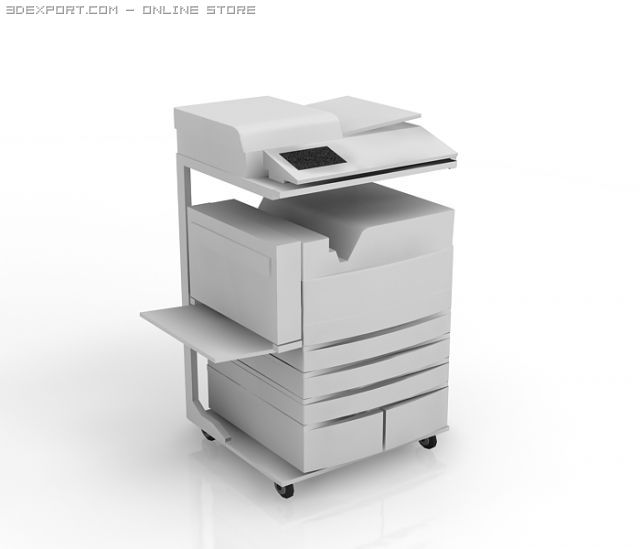 lexmark photocopier 3D Model .c4d .max .obj .3ds .fbx .stl .blend 