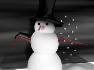 snow man scene 3D Model