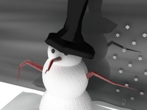 snow man scene 3D Model