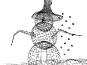 snow man scene 3D Model