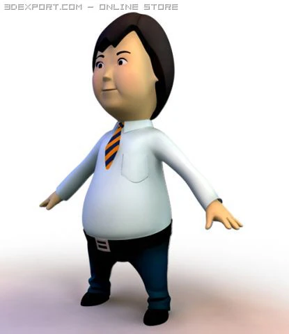 male character 001 3D Model .c4d .max .obj .3ds .fbx .stl .blend 
