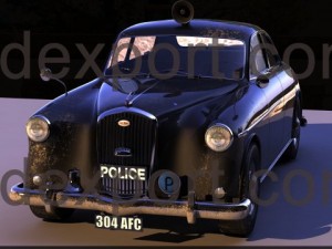 police car wolseley six ninety  series ii Modello 3D