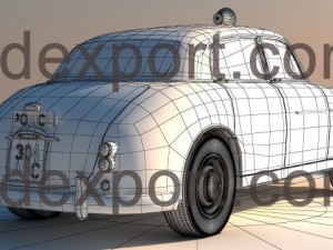 police car wolseley six ninety  series ii Modèle 3D
