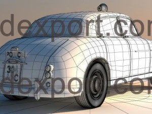 police car wolseley six ninety  series ii 3D Model