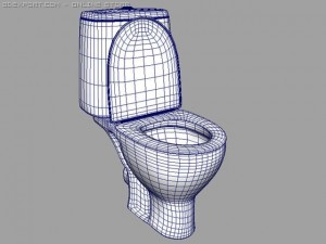 toilet bowl 3D मॉडल