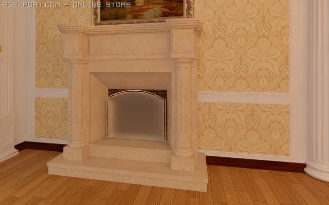 fireplace 3D 모델 .c4d .max .obj .3ds .fbx .stl .blend 