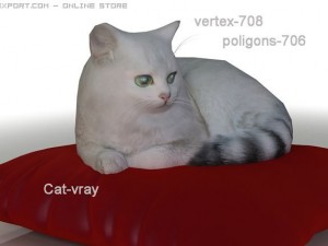 cat for an interior 3D Model