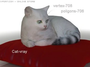 इंटीरियर के लिए बिल्ली 3D मॉडल