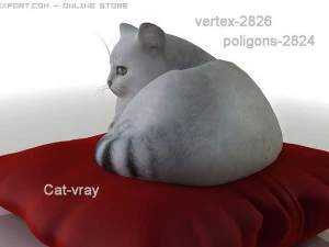 cat for an interior 3D Model