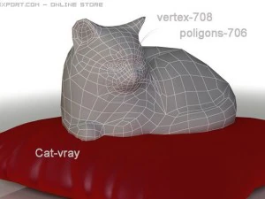 cat for an interior 3D Model