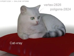 cat for an interior 3D Model