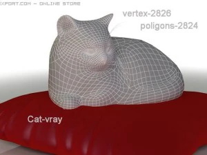 cat for an interior 3D Model