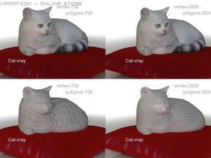 cat for an interior 3D Model
