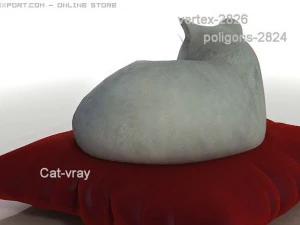 cat for an interior 3D Model