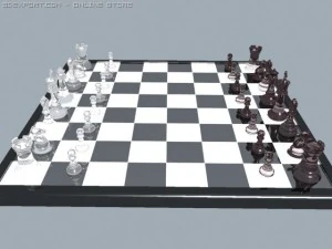 Schachset 3D Modell