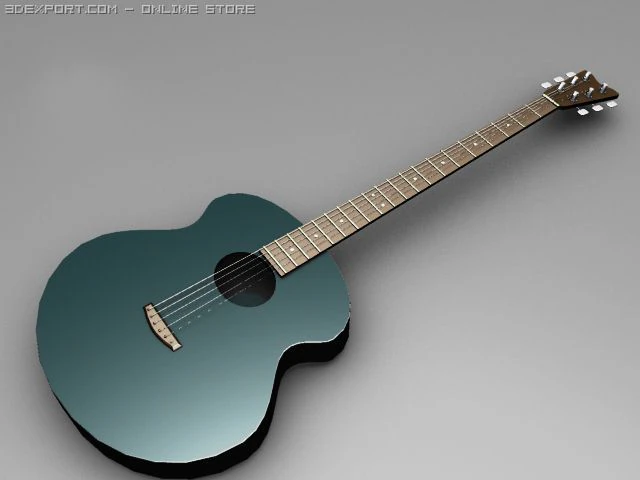 guitar 3D Model .c4d .max .obj .3ds .fbx .stl .blend