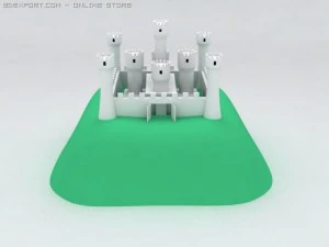 साधारण महल 3D मॉडल