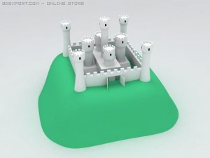 simple castle Modèle 3D