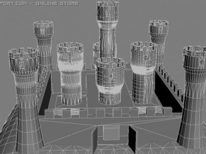 simple castle Modèle 3D