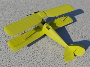 dh 82 tiger moth 3D मॉडल