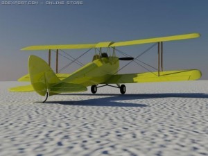 dh 82 tiger moth 3D मॉडल