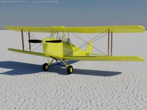 dh 82 tiger moth 3D मॉडल